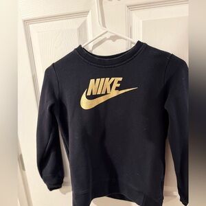 Nike Kids Black Sweatshirt with Gold Logo